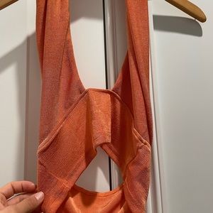 Orange crop top